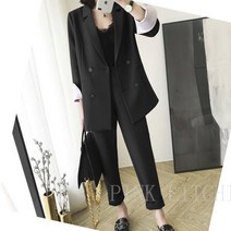 [PINK LITCHI]여성 빅사이즈 정장자켓+바지 투피스