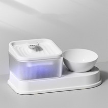 고양이정수기 음수대 강아지정수기2L 애완 동물 물 분수 실내 자동 고양이 피더 디스펜서 고양이를위한 음, 02 set 02