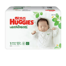 2021 신형 하기스 네이처메이드 밴드형 기저귀 신생아용 1단계(3~4.5kg), 166매