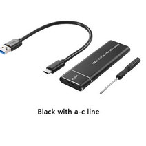 M2 SSD 케이스 NVMe 인클로저 10Gbps M.2 USB Type C 3.1 어댑터 2230 2242 2260 2280 NVME PCIE 디스크 박스 ssd, CHINA, NVMe Case Black