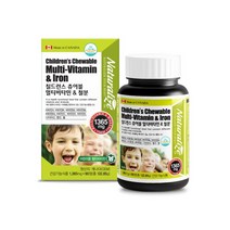 츄어블 멀티비타민 철분 어린이 키즈 영유아 영양제, 122.85g, 5개