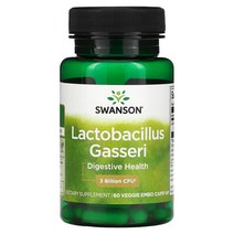 Swanson 스완슨 Lactobacillus Gasseri 락토바실러스 가세리 30억 CFU 유산균 60캡슐 채식 1팩, 1개, 60개