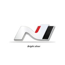 자동차엠블럼 벤츠엠블럼 bmw엠블럼 현대 N 라인 로고 투손 NX4 I20 I30 I10 소나타 엘란트라 Nline 엠블럼, 02 Chrome_01 Sticker