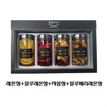 (수제 과일청 4구 선물세트) 레몬청 x 블루레몬청 x 자몽청 x 블루베리레몬청, 록담컴퍼니 1