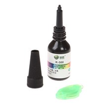 실리콘 실란트 10ml UV 경화 접착제 K-300 투명 크리스탈 및 유리 손전등, 02 With UV flashlight