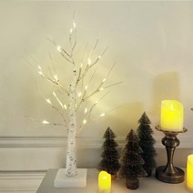 LED 화이트 자작나무 트리 60cm