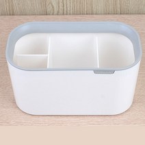 스탠드 펜 꽂이 모음 원형 슬림 사각 멀티 연필 볼펜 색연필 통 책상 위 필기구 정리 사무실 데스크 꾸미기, 기본, 아이콘 그레이