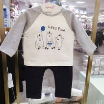아가방 귀엽고 편한 간절기 상하복# 봄에 입기좋은 두께감@ 50% 세일상하세트