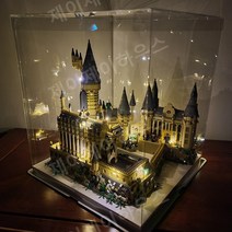 나노 블록 성 성인 어려운 조립 소년 시리즈 대형 장난감 호그와트 해리 포터 빌딩 블록, 가든 라이트