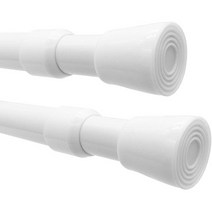 일본직발송 4. Caserry 샤워 커튼 로드 2개 팩 135~250 CM 방청 가능 스프링 텐션 로드 욕실이나 문에 화, One Size_One Color, One Color