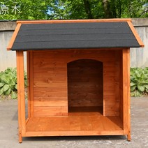 나무 개집 대형견 강아지 원목 나무집 실내 방수, 목재색상
