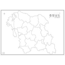 나우맵 교육용 우리나라 백지도 비코팅 - 어린이 색칠지도, 11. 충청남도 백지도