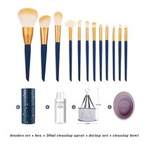 KLINA 12PCS 메이크업 브러쉬 세트 키트 여성용 전문 천연 파운데이션 파우더 컨투어 아이 섀도우 도구 뷰티 헬스 케어, brushes set 1