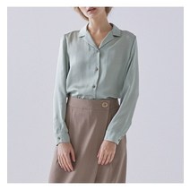 W9 W9 오픈카라 블루종 블라우스
