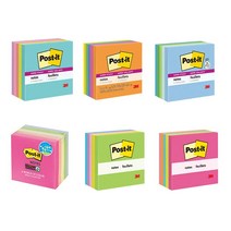 Post-it 포스트잇 컬러팩 큐브타입 월드오브컬러 멀티팩 76X76, 1개, 19.서울/5패드