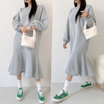 벨로 기모 롱 원피스 3color / 훌 맥시 겨울 원피스 / 빅사이즈 만능 박시 루즈핏