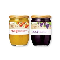 복음자리 사과잼620g+포도잼620g, 1세트