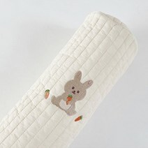 돗투돗 돗니멀 100수 누빔 자수 아기 바디필로우 죽부인 속통포함 신생아 애착베개, 죽부인+속통_당근바니(아이보리)