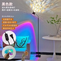 프로젝션 램프 거실 분위기 라이트 플로어 장스탠드, 블랙+퍼플+워터