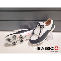 헬베스코 헬베스코 여성골프화 23 S/S 화이트 블랙 포인트 테슬골프화 스파이크 (HF-2-81-BK03)