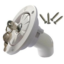 캠핑카 카라반 용품 캠핑 rv 부품 물 탱크 필러 넥 캐러밴 플라스틱 중력 담수 채우기 해치 입구 트레일러 2 키 모터 홈, 하얀