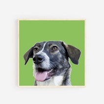 모두의팩토리 일러스트 강아지 나무액자 20종 반려견 우드 벽걸이액자 액자, AI01.갈고 에스파뇰