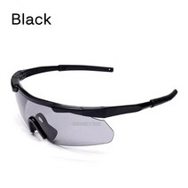 Tactica Glasses with 3 Interchangeable Lens Army Eye Protection for Airsoft Paintball Shooting Range, 01 black