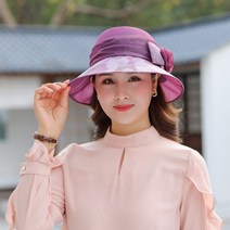 할머니모자 중년 여성 여름모자 나들이모자 효도선물 여름챙모자 할머니선물 엄마선물 꽃무늬 플라워벙거지 아줌마모자