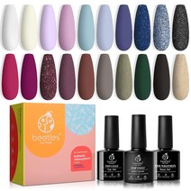 Beetles Gel Polish 20Pcs 젤 네일 폴리쉬 키트 여름 겨울 뮤트 브라이트