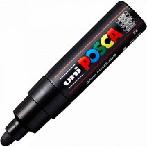 Posca 아크릴 페인트 마커 넓은 글머리판 검은색, Japanese posca