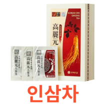 고려원인삼 인삼차(목함) 3g x 100포 원액 파우치 타입 팩 건강 온 가족 남녀노소 관리 기능식품 농축액 고형분 국내산 열매 카라멜당시럽 간편 섭취 저당 무수결정포도당, 100포X13개