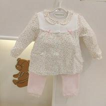 압소바 무형광 순면 100% 연약한 맨살에 바로 입혀도 안심~!사랑스런 잔꽃 으로 귀욤뿜뿜