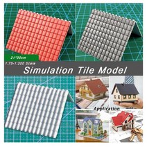 건축 모형 모델 졸업작품 재료 타일 시뮬레이션 지붕 자재 하우스 디오라마 개, White scale150