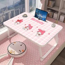 마이멜로디 쿠로미 접이식 미니 간이 책상 베드 침대 원룸 투룸 보조 테이블 1인용 13종, D
