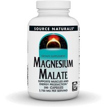 Source Naturals Magnesium Malate Malic Acid 소스 내추럴스 마그네슘 말레이트 말산 200캡슐