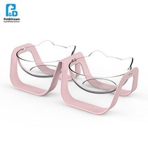 중형견 경추보호용 타원형 밥그릇 2구 개밥통