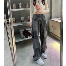 통통 여성 하체비만 청바지 30대 키작녀 미시 캐주얼 데님 팬츠 5XL