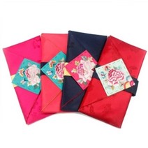 윤씨방 목단자수 매화단 예단보, 산호색예단보, 상품권포장용(무지서식지)