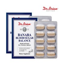 바나바잎 효능 닥터브라이언 바나바잎 코로솔산 아연 셀렌 크롬 코르솔산 30정 2박스