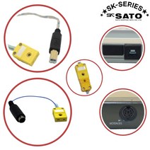[사토]SATO 디지털온도계 SK-1260 SK-1250MC II / III 용 변환케이블 TC 센서대응