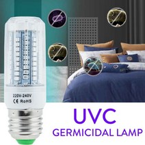 UV 살균 램프 B22 E26 E27 E12 E14 LED UVC 벌브 살균기 30102LED 홈 클린 에어 킬 Bacteri220V 221416, 102LEDs 20W_E12 110V