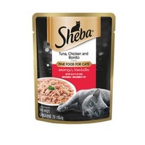 쉬바 고양이 주식 파우치 참치와 닭고기, 70g, 5개