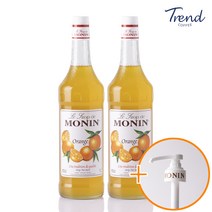 모닌 오렌지 시럽 1000ml 2개+모닌 전용 시럽펌프 1개(트루시트러스 사은품)