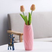 [공장 직배송] 인테리어 꽃 조화 화병, 사선 화병, 연핑크