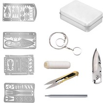 재난대비비상용품준비 일본재난가방 OutyFun Camping Kits Gear Toolbox - 7-in-1 Tools Include Survival, 한개옵션0