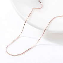 925 실버 뱀줄 은 1mm 스네이크 목걸이