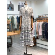 써스데이아일랜드 플라워 보더 원피스 t224aop305