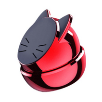 행복의모든것 귀여운 고양이 캐릭터 마그네틱 차량용 핸드폰 거치대, 레드, 1개