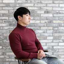 보스트핏 머슬핏 남자 터틀넥 목폴라 니트
