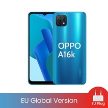 핸드폰 싸게 사는 법 글로벌 버전 oppo a16k 스마트폰 mtk helio g35 octa core 3gb 32gb 6 523939 HD 화면 13mp 메인 카메라 4g, 푸른